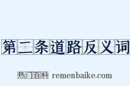 第二条道路反义词是什么意思的图片